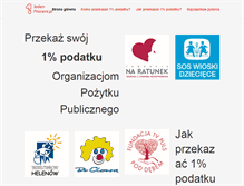 Tablet Screenshot of jedenprocent.pl
